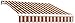 Awntech 20-Feet Maui-LX Right Motor with Remote Retractable Acrylic Awning, 120-Inch Projection, Burgundy/White Multi Colored