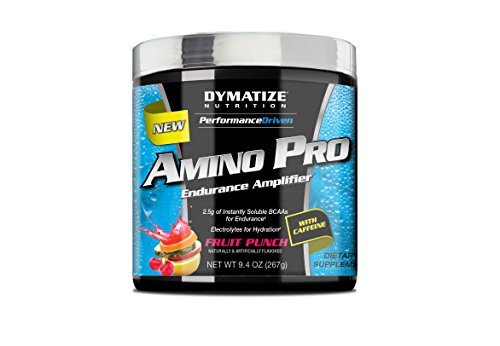 Dymatize Nutrition Amino Pro with Caffeine Supplement Blends, Fruit Punch, 30 Count