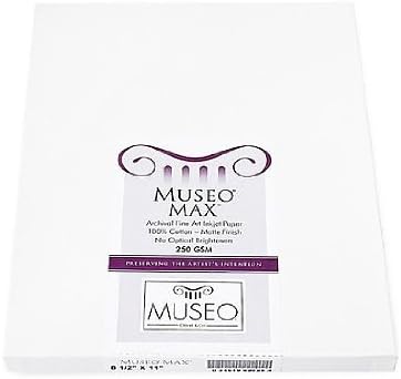 Museo Max, Archival Fine Art Matte Inkjet Paper, 250gsm, 17x22", 25 Sheets.