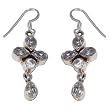 Zirconia Earrings Sterling Silver Jewelry 1.75 inches (erg145)