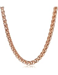 Stainless Steel 5mm Spiga Chain Plated Necklace