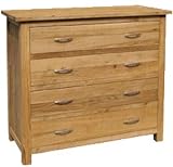 Modern Oak 4 Drawer Chest
