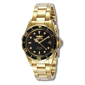 Invicta Men’s Pro Diver Collection 23k Gold Plated Watch #8936