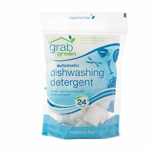 Grab Green Automatic Dishwashing Detergent, Fragrance Free, 24 Loads