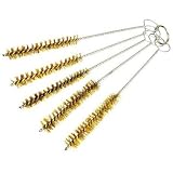 5-Piece Precision Brass Bristle Tube Brush Set - 8-Length x 3 8