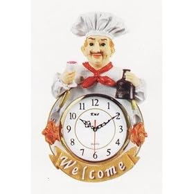 ITALIAN CHEF 3-Dimensional Wall Clock BRAND NEW!