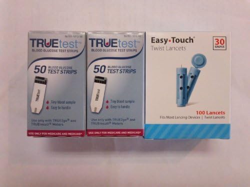 TRUETest Test Strips, 100 Count **With 30g Lancets**