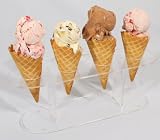 Acrylic Ice Cream Cone Holder - 4 Holes