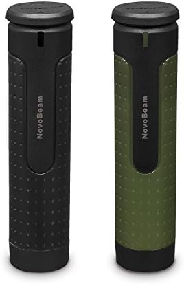 Novobeam NBP3000-2P Ultra-Compact Waterproof / Dustproof Portable USB External Battery Pack Charger / Power Bank, 3,000 mAh, Compatible with most Smartphones and other USB Powered Devices, 2-Pack (Black & Green 1 Each)
