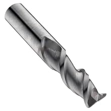 Niagara Cutter A245R Carbide Corner Radius End Mills, Inch, TiCN Finish, Roughing and Finishing Cut, 45 Degree Helix, For Use With Aluminum, Non-Ferrous Metals