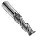 Niagara Cutter A245R Carbide End Mill with Wiper Flat for Aluminum, TiCN Coated, 2 Flutes, Corner-Rounding End