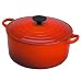 Le Creuset Cast Iron Round Cocotte / Casserole 24cm Cerise
