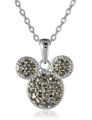 Disney Mickey Marcasite Pendant Necklace, 18"