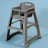 Sturdy High Chair with Wheels (Dark Green)