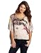 Awake Couture Women's Make Love Not War Satin Front Top, Ivory, Small