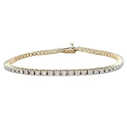 Choice of 10k White or Yellow Gold Diamond 4-Prong Tennis Bracelet (2 cttw, I-J Color, I1-I2 Clarity)