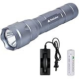 TotaLohan Mx2 550 Lumen Bright Led Flashlight, Cree XML T6 5 Mode Tactical Torch, Water Resistant Lamp for Outdoor Sports and Indoor Activities - Rechargeable Battery and Charger Included