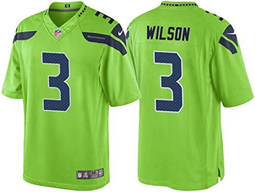 Seattle Hot Men's Seahawks Wilson 3# Green Color Rush Legend Limited Jersey XX-Large