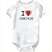Baby Bodysuit White "I love Spinoni Italiani " Dogs