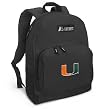 University of Miami Backpack Black UM Logo for Travel or School Bags - BEST QUALITY Unique Gifts For Boys, Girls, Adults, College Students, Men or Ladies