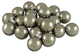 Club Pack Of 120 Shiny Metallic Silver Glass Ball Christmas Ornaments 1.25"