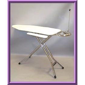 Ironing Board Mega Iron Center Wide (17x48) w/ Sleeve Board in Chrome (171848) by Whitney Design