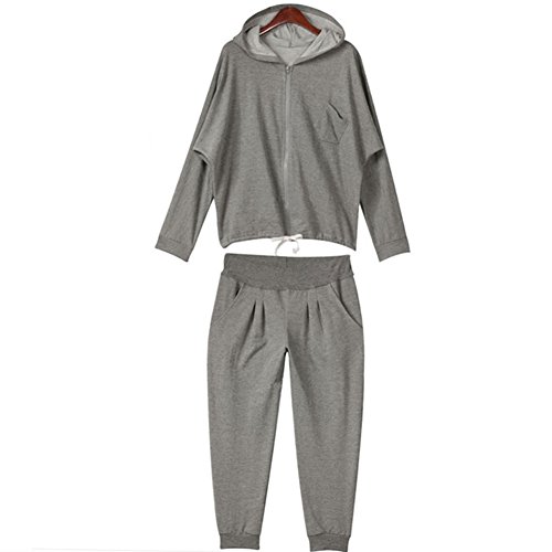 [RSWHYY] レディース スウェット 上下セット パーカー ジャージー トレーナー 春秋 長袖 パンツ 運動着 スポーツ カジュアル 無地 ゆったり 大きいサイズ シンプル デイリー