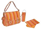 Kalencom Fun Stripes Double Buckle Diaper Bag - Tropical