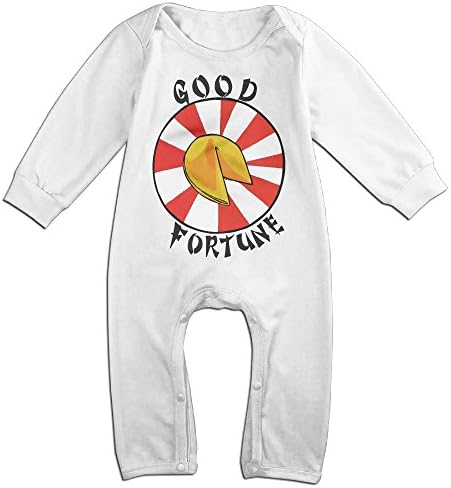 Good Fortune Cookie Romper,6-24 Month Toddler Onesie,infant Bodysuit Long Sleeve White 6 M