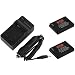 EZOPower 2 x SLB-10A High Quality Battery + Travel Charger Kit for Samsung Wifi Series EX2F, WB Series WB800F, WB250F, WB850, WB150F, WB750, and Select TL, SL Series Digital Cameras