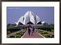 Baha'I House of Worship (Lotus Temple), Delhi, India Framed Photographic Poster Print by Chris Mellor, 29x21