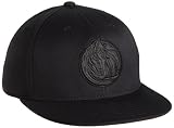NBA Men's Dallas Mavericks Black Flat Brim Flex Hat - Tt77Z, Large/X-Large , Black