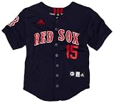 MLB Boys' Boston Red Sox Dustin Pedroia Screen Print Baseball Jersey, Dark Navy, Medium