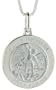 Sterling Silver St. Michael Medal 11/16 in. (18mm) Round.