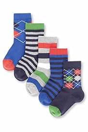 5 Pairs of Autograph Cotton Rich Argyle & Striped Socks
