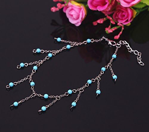 PassionBox(TM) Bohemia Fashion Casual Blue Tassels Beads Anklets Foot Ornaments Anklet Chain