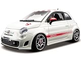 2008 Fiat 500 Abarth White 1:24 Diecast Model Car