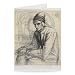 Dante in Meditation Holding a Pomegranate,.. - Greeting Card (Pack of 2) - 7x5 inch - Art247 - Standard Size - Pack Of 2