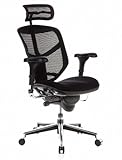 HJH Office/Buerostuhl24 652710 Bürostuhl / Chefsessel ENJOY Sitz Stoff / Rücken Netz schwarz