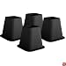 KENNEDY Home Collection 5 to 6-Inch Black Bed Risers,4-pack