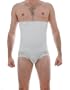 Underworks BELLY BUSTER! 12-inch Zip-N-Trim Brief Girdle for Men, Waistline - 2X 45-48, Black