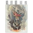 Church Banner - Saint Michael - Cotton Canvas with Archival Inks and UV Coating - Border Rings for Rod Hanging. Print Size 24"x36"