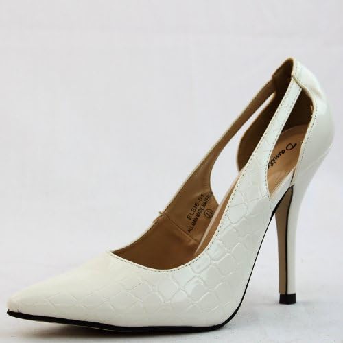 Women's Sexy Pointy Toe High Heel Pumps Half Patent Leather Slingback Wrap Ankle Office Fashion Shoes