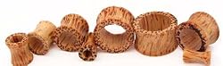 Tiki Tubes - Coconut Wood Plug - Sold as a Pair - 6 Gauge