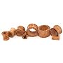 Tiki Tubes - Coconut Wood Plug - Sold as a Pair - 00 Gauge