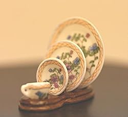 SaLe !!! Miniature Eggshell Fine Porcelaine Tea Plate Set