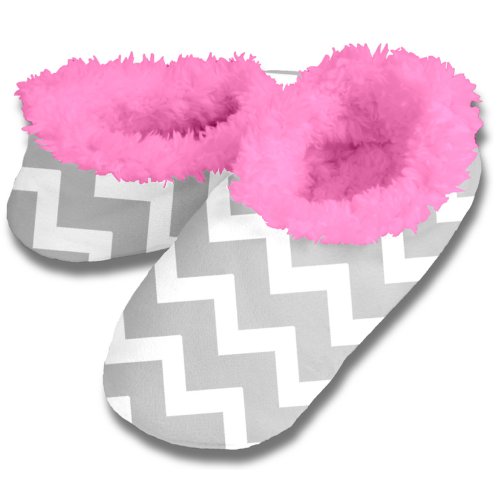 Snoozies Cool Geometric Fleece Lined Womens Footies