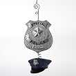 "Special Police" Policeman Badge with Dangling Blue Hat Christmas Ornament 5.5"