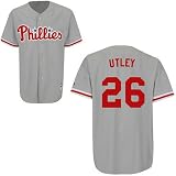 Chase Utley Philadelphia Phillies Road Grey MLB Replica Jersey