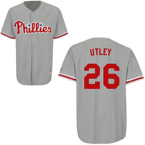 Buy Chase Utley Philadelphia Phillies Road Grey MLB Replica Jersey